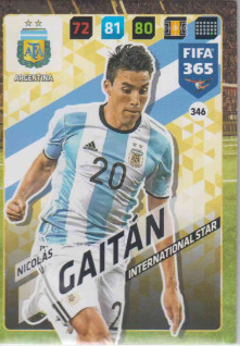 Adrenalyn FIFA 365 2018 346 Nicolas Gaitan, Argentina
