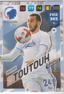 Adrenalyn FIFA 365 2018 056 Youssef Toutouh, FC København