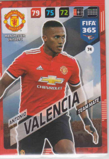 Adrenalyn FIFA 365 2018 074 Antonio Valencia, Manchester United FC