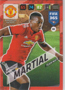 Adrenalyn FIFA 365 2018 080 Anthony Martial, Manchester United FC
