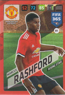 Adrenalyn FIFA 365 2018 081 Marcus Rashford, Manchester United FC