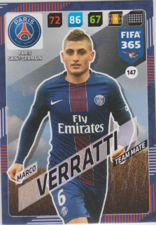 Adrenalyn FIFA 365 2018 147 Marco Verratti, Paris Saint-Germain