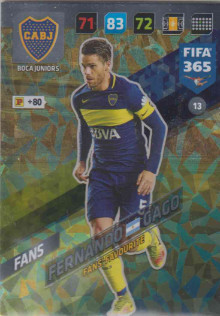 Adrenalyn FIFA 365 2018 013 Fernando Gago, Boca Juniors