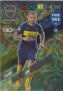 Adrenalyn FIFA 365 2018 014 Darío Benedetto, Boca Juniors