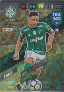 Adrenalyn FIFA 365 2018 032 Willian, Palmeiras