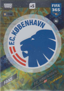 Adrenalyn FIFA 365 2018 046 Club Badge FC København, FC København