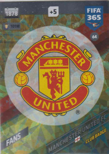 Adrenalyn FIFA 365 2018 064 Club Badge Manchester United FC, Manchester United FC