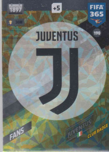 Adrenalyn FIFA 365 2018 190 Club Badge Juventus, Juventus