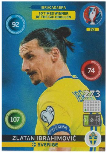 Adrenalyn Euro 2016 #SV3, Zlatan Ibrahimovic