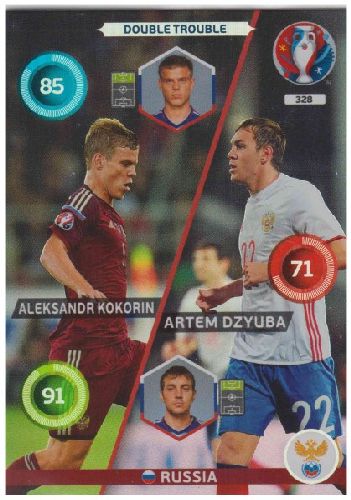 Adrenalyn Euro 2016 #328, Aleksandr Kokorin / Artem Dzyuba