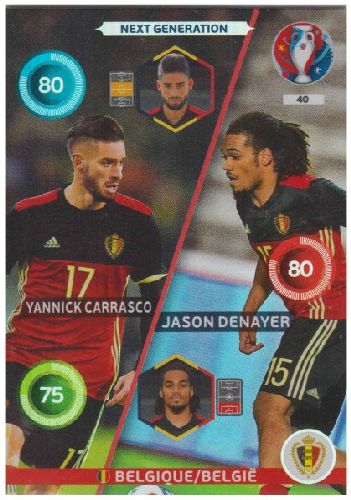 Adrenalyn Euro 2016 #040, Yannick Ferreira Carrasco / Jason Denayer