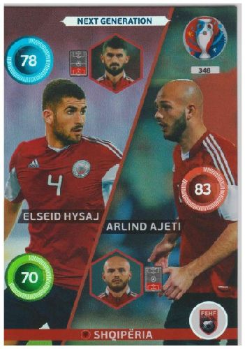 Adrenalyn Euro 2016 #348, Elseid Hysaj / Arlind Ajeti