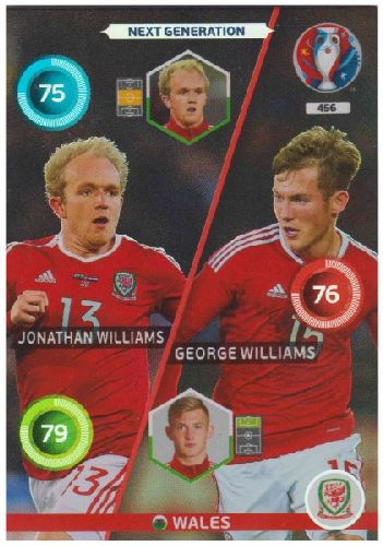 Adrenalyn Euro 2016 #456, Jonathan Williams / George Williams