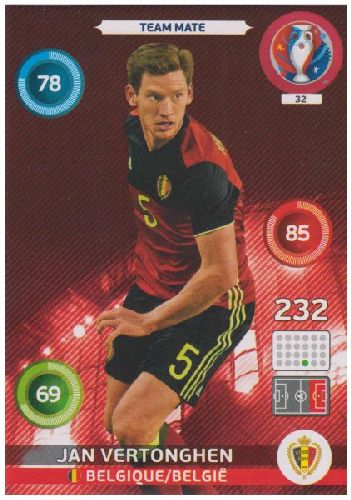 Adrenalyn Euro 2016 #032, Jan Vertonghen