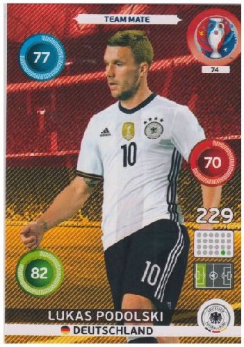 Adrenalyn Euro 2016 #074, Lukas Podolski