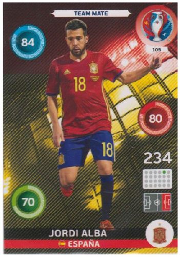 Adrenalyn Euro 2016 #105, Jordi Alba