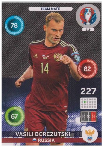 Adrenalyn Euro 2016 #319, Vasili Berezutski