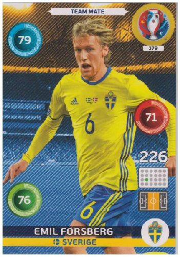 Adrenalyn Euro 2016 #379, Emil Forsberg