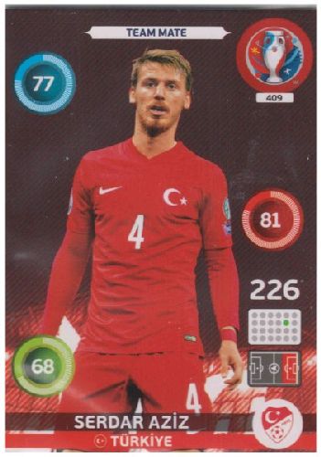 Adrenalyn Euro 2016 #409, Serdar Aziz
