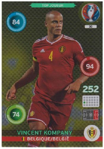 Adrenalyn Euro 2016 #030, Vincent Kompany