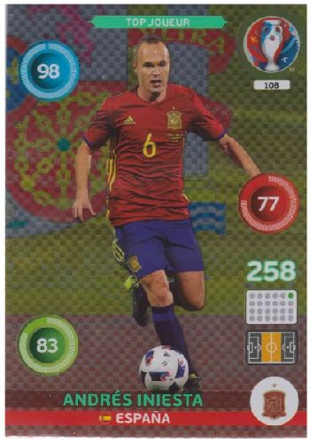 Adrenalyn Euro 2016 #108, Andres Iniesta