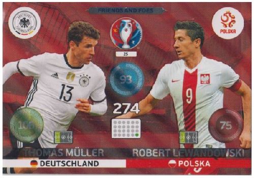 Adrenalyn Euro 2016 #025, Thomas Muller / Robert Lewandowski