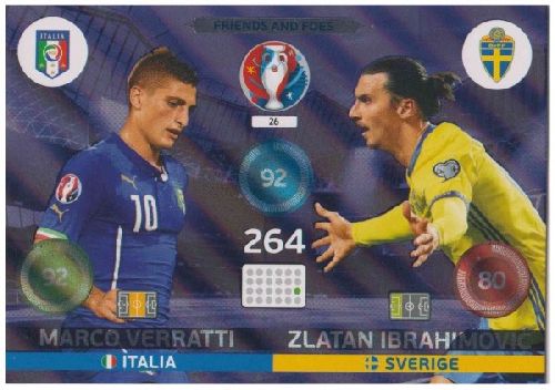 Adrenalyn Euro 2016 #026, Marco Verratti / Zlatan Ibrahimovic