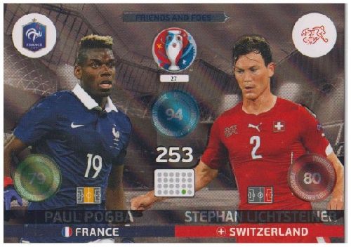 Adrenalyn Euro 2016 #027, Paul Pogba / Stephan Lichtsteiner
