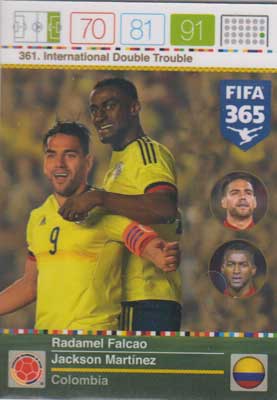 Adrenalyn FIFA 365 #361 Radamel Falcao / Jackson Martinez