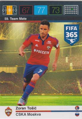 Adrenalyn FIFA 365 #059 Zoran Tosic