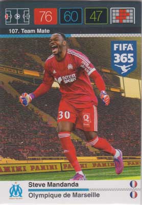 Adrenalyn FIFA 365 #107 Steve Mandanda