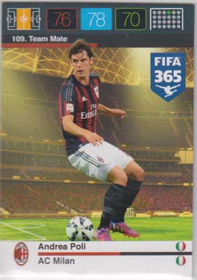 Adrenalyn FIFA 365 #109 Andrea Poli
