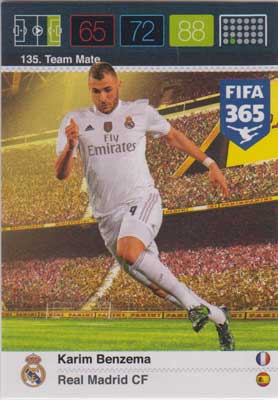Adrenalyn FIFA 365 #135 Karim Benzema
