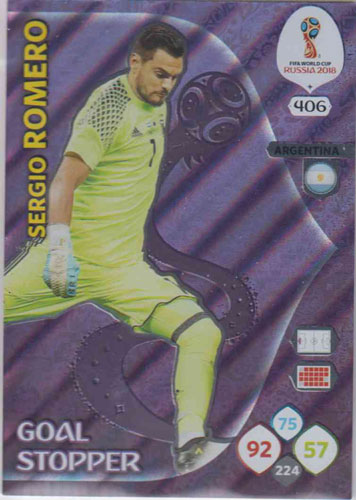 Adrenalyn World Cup 2018 #406 Sergio Romero (Argentina)