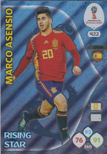 Adrenalyn World Cup 2018 #422 Marco Asensio (Spain)