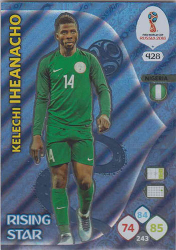 Adrenalyn World Cup 2018 #428 Kelechi Iheanacho (Nigeria)