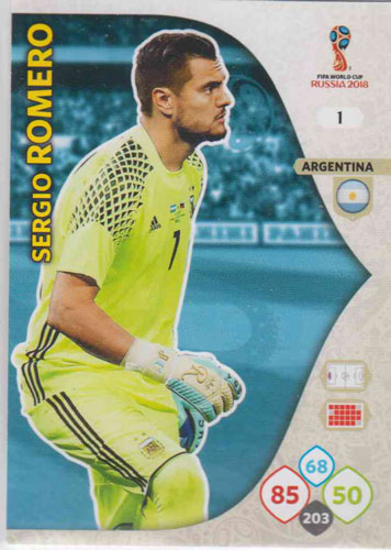 Adrenalyn World Cup 2018 #001 Sergio Romero (Argentina)