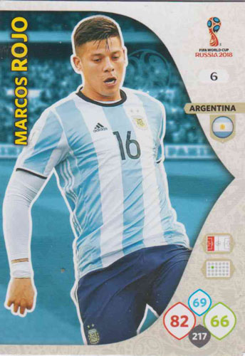 Adrenalyn World Cup 2018 #006 Marcos Rojo (Argentina)