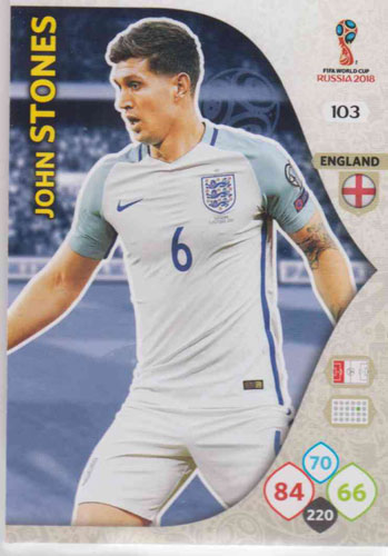 Adrenalyn World Cup 2018 #103 John Stones (England)