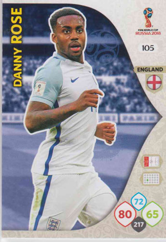 Adrenalyn World Cup 2018 #105 Danny Rose (England)