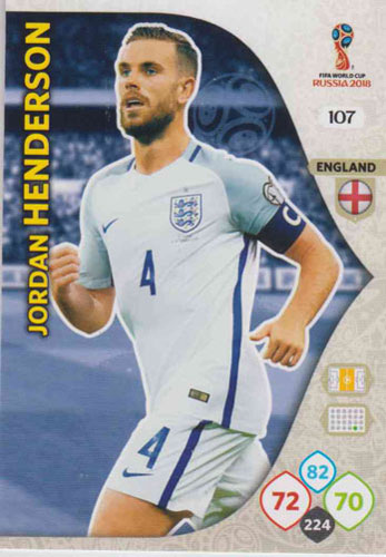 Adrenalyn World Cup 2018 #107 Jordan Henderson (England)