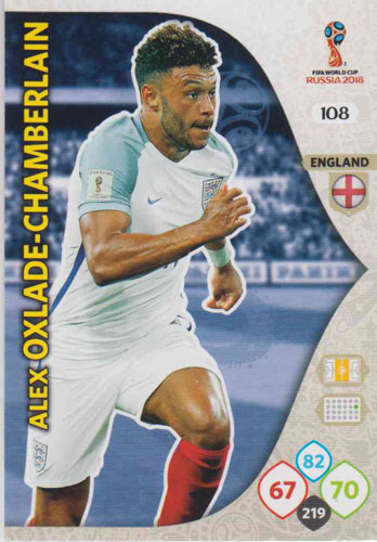 Adrenalyn World Cup 2018 #108 Alex Oxlade-Chamberlain (England)