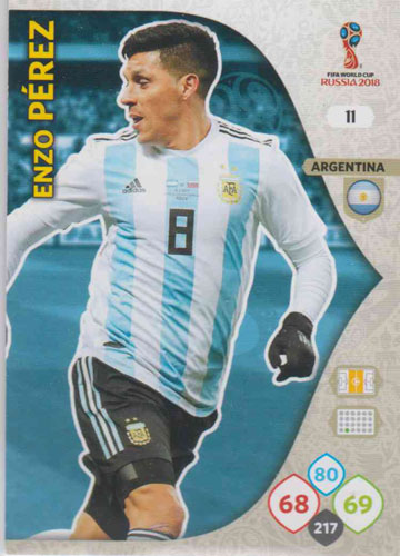 Adrenalyn World Cup 2018 #011 Enzo Perez (Argentina)