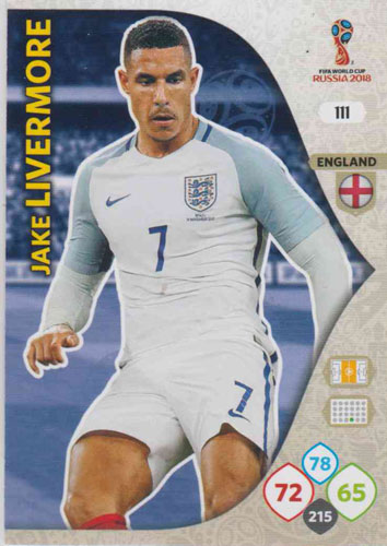Adrenalyn World Cup 2018 #111 Jake Livermore (England)
