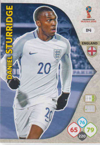 Adrenalyn World Cup 2018 #114 Daniel Sturridge (England)