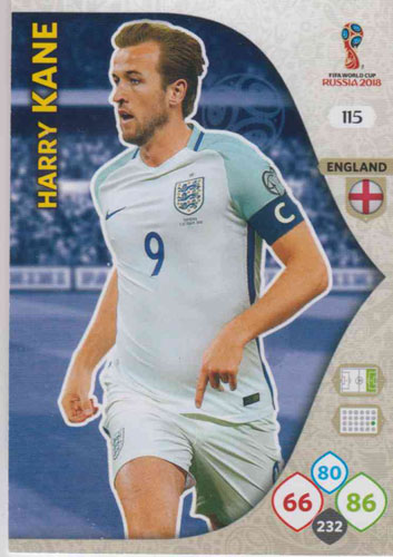 Adrenalyn World Cup 2018 #115 Harry Kane (England)