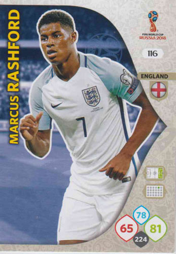 Adrenalyn World Cup 2018 #116 Marcus Rashford (England)