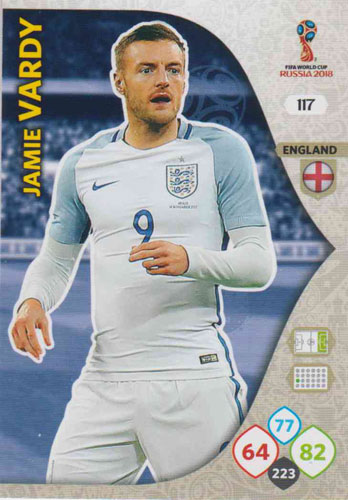 Adrenalyn World Cup 2018 #117 Jamie Vardy (England)