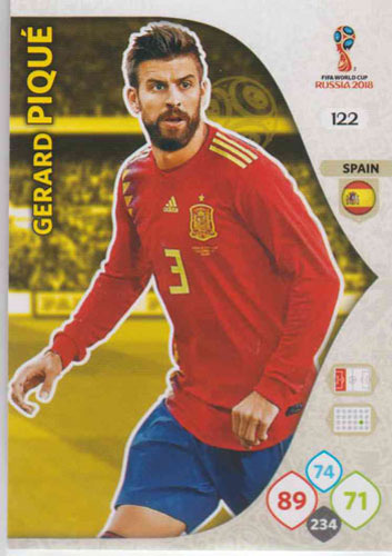 Adrenalyn World Cup 2018 #122 Gerard Pique (Spain)