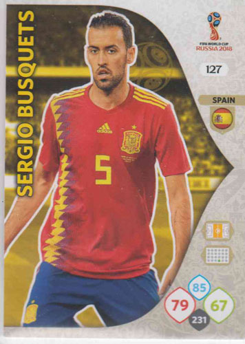 Adrenalyn World Cup 2018 #127 Sergio Busquets (Spain)